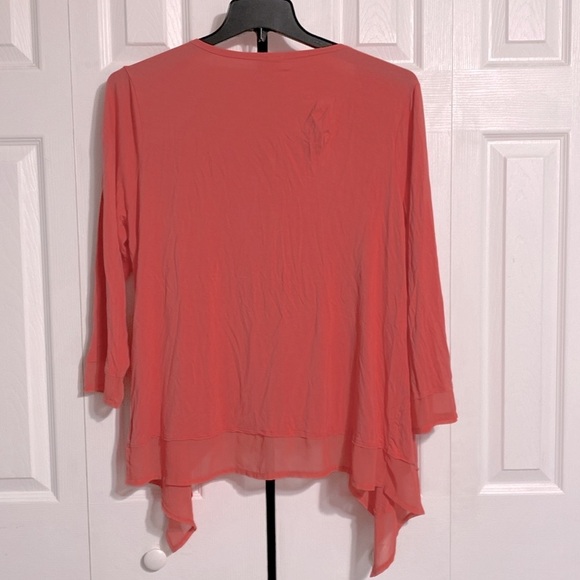 Orange lightweight knit open cardigan cover up Size L//XL - Picture 8 of 12